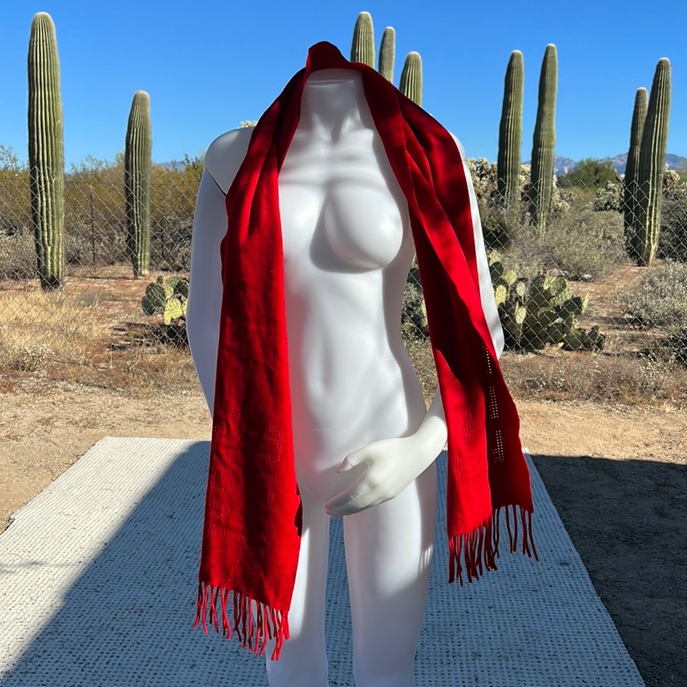 FENDI cashmere red large scarf